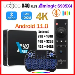 Ugoos X4Q Pro TV Box Android 11 4GB RAM DDR4 32GB  Amlogic S905X4 2.4G 5G WiFi 1000M X4 Cube 2GB 16GB BT 4K HD Set Top TV Box