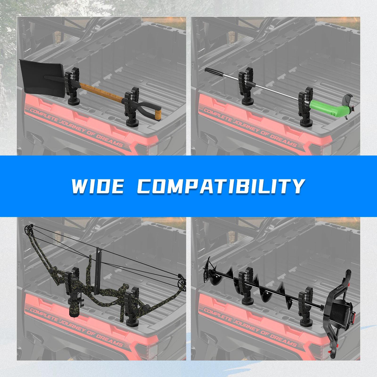 Imagem -05 - Utv Bow Rack Suporte Amarre Âncoras V-grip Único Guiador Âncora Amortecida Tiro