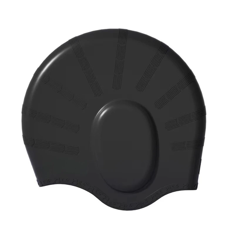 Solid Color Silicone Swimming Cap for Women Waterproof Adult Monochrome Long Hair Swim Cap