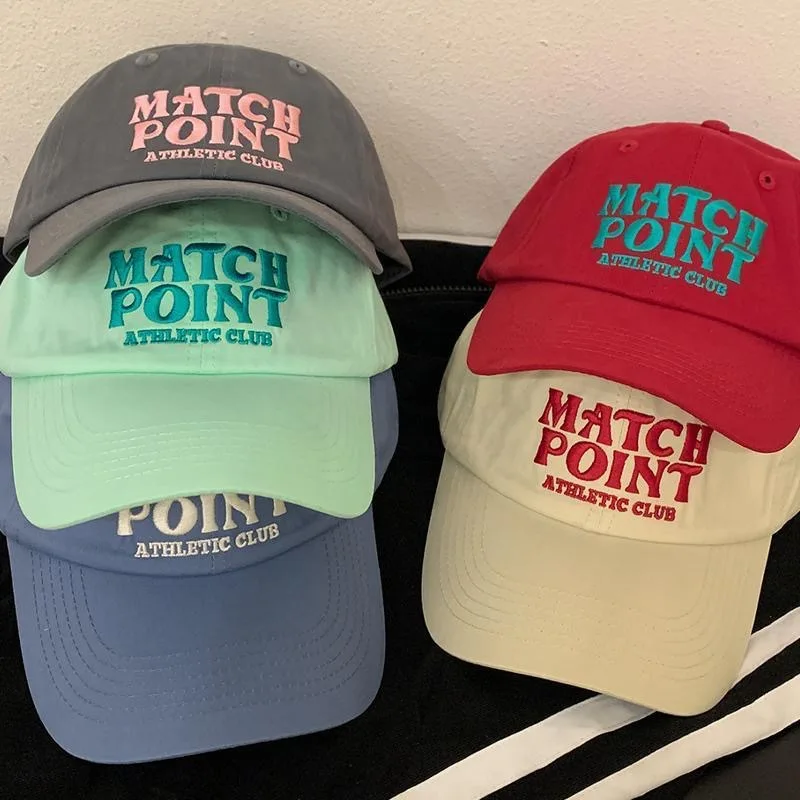 Washed Cotton Soft Baseball Cap Color Contrast Embroidery 