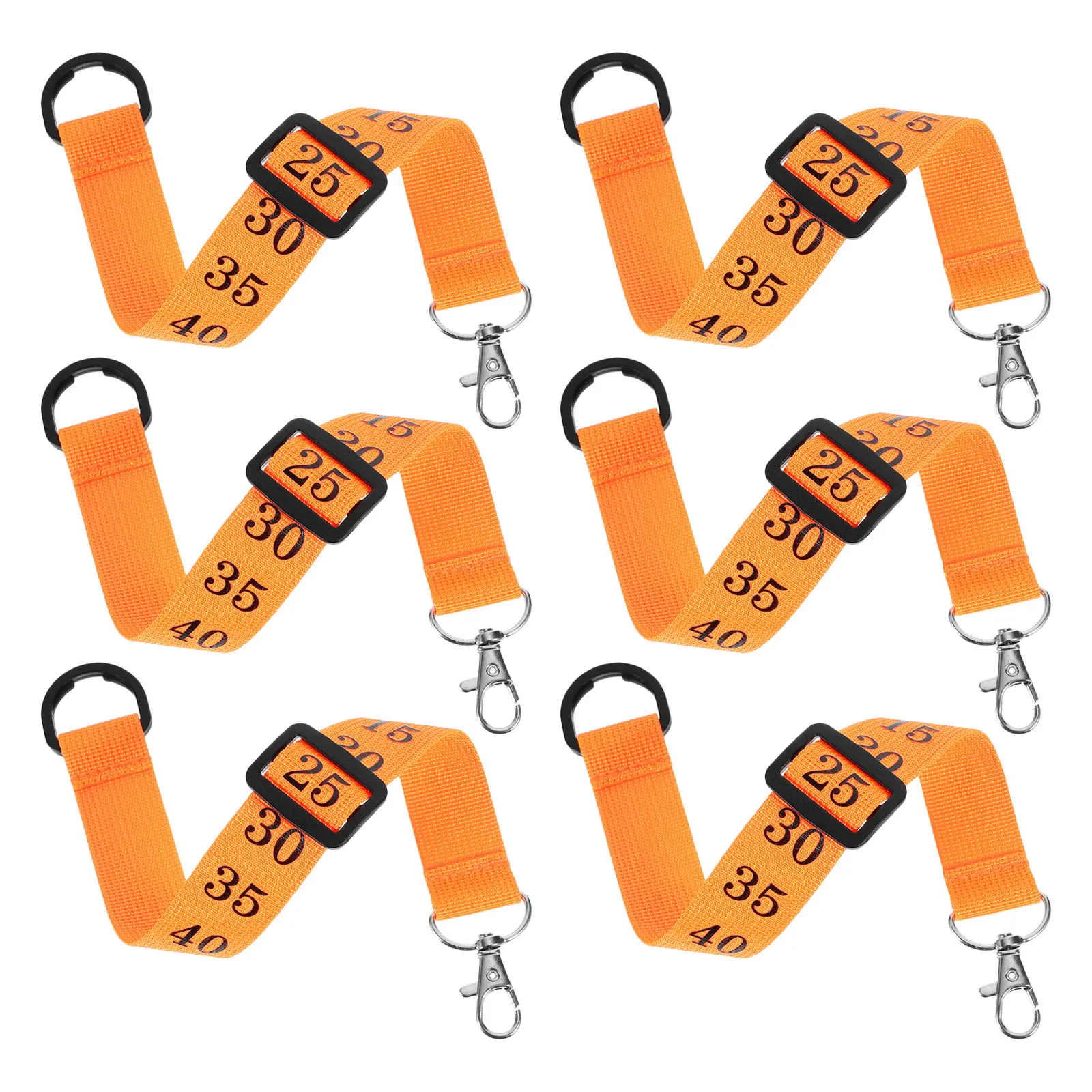 

6Pcs Heavy Duty Football Chain Clips Orange Visibility Adjustable Sideline Markers Down Judge Gear for Professional Games