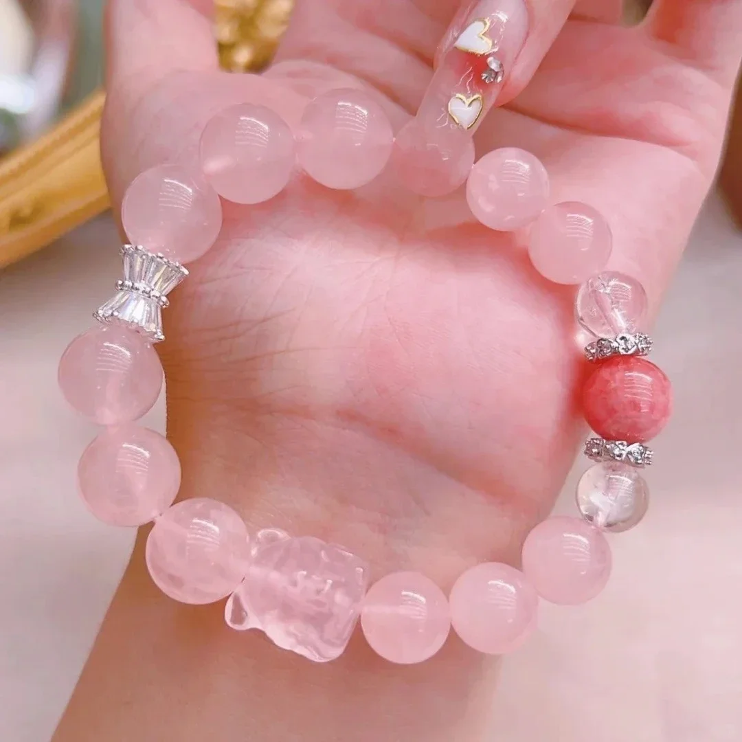 

Natural Powder Crystal Bracelet Women, Women's Light Luxury Fashion Bracelet, Gift