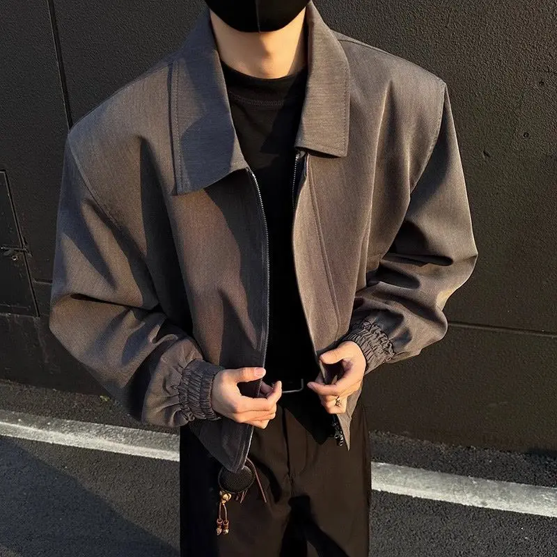 

Мужская куртка для активного отдыха: утепленная, с вышивкой, эластичная, ветрозащитная, из кожи и хлопка, с флисовой подкладкой, золотистая