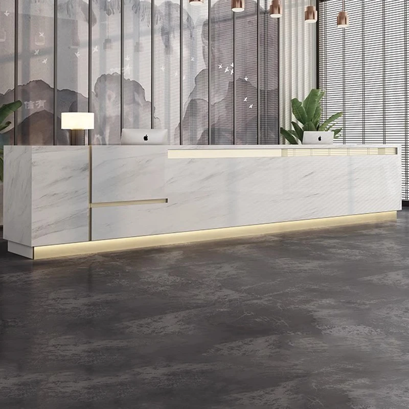 Shop Simplicity Reception Desks Beauty Supermarket Hotels Office Mall Counter Drawer Massage Meuble Caisse Bar Furniture
