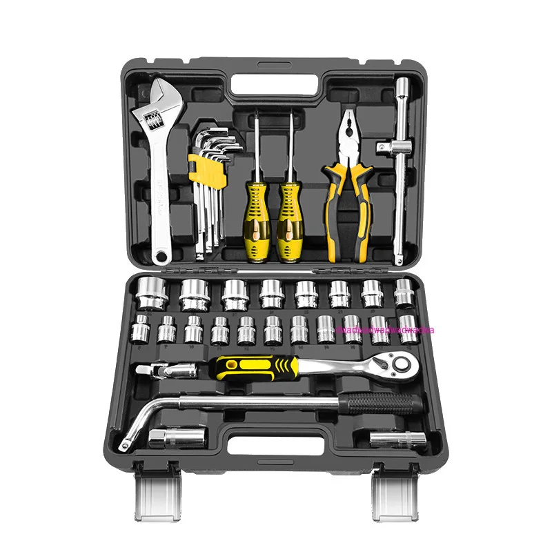 Sleeve Toolbox Set Repair 40 Pieces Small Ratchet Quick Wrench