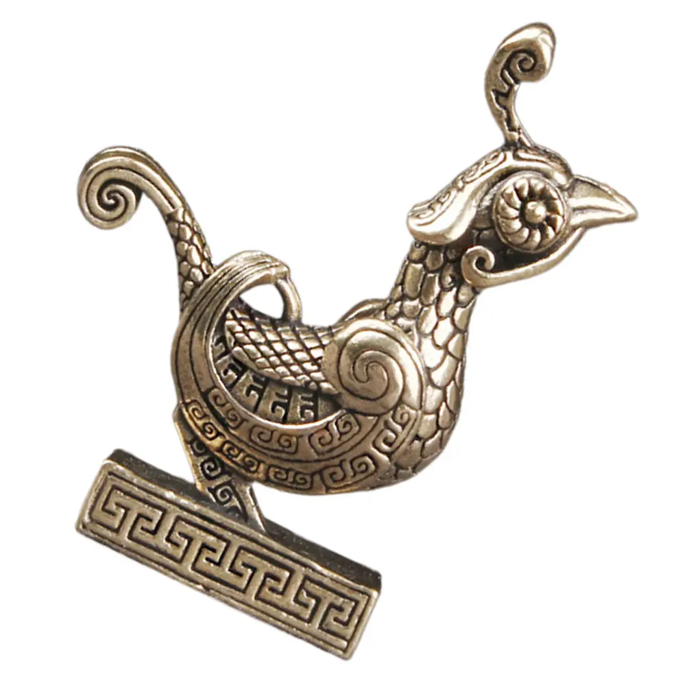 

Sun Birds Decor Brass Craft Statue Elegant Bird Shaped Adornment for Cabinet Desktop Interior Retro Style Decor