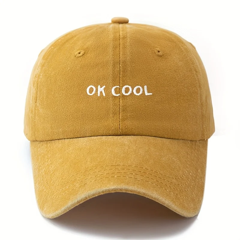 Baseballkappe mit einfach bedruckten Buchstaben für Männer und Frauen, geeignet für Outdoor-Freizeit, Sonnenschutz, Entenschnabelmütze