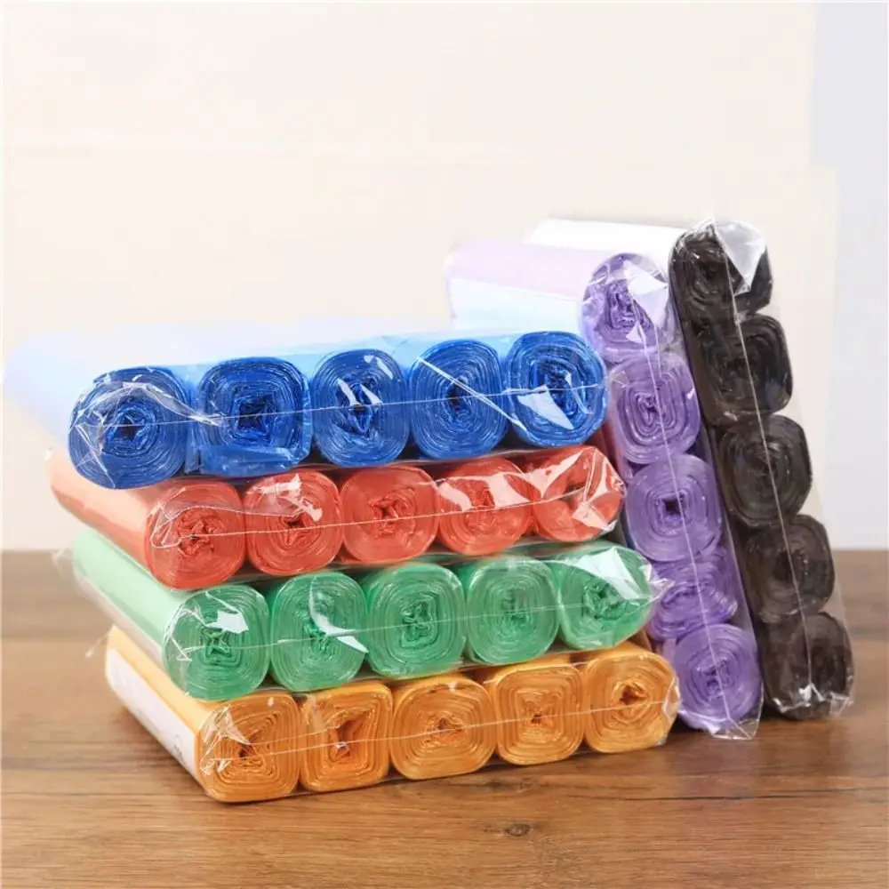 5Rolls Household Disposable Trash Pouch Thicken 45*50cm Cleaning Waste Bag Breakpointed Storage Garbage Bags