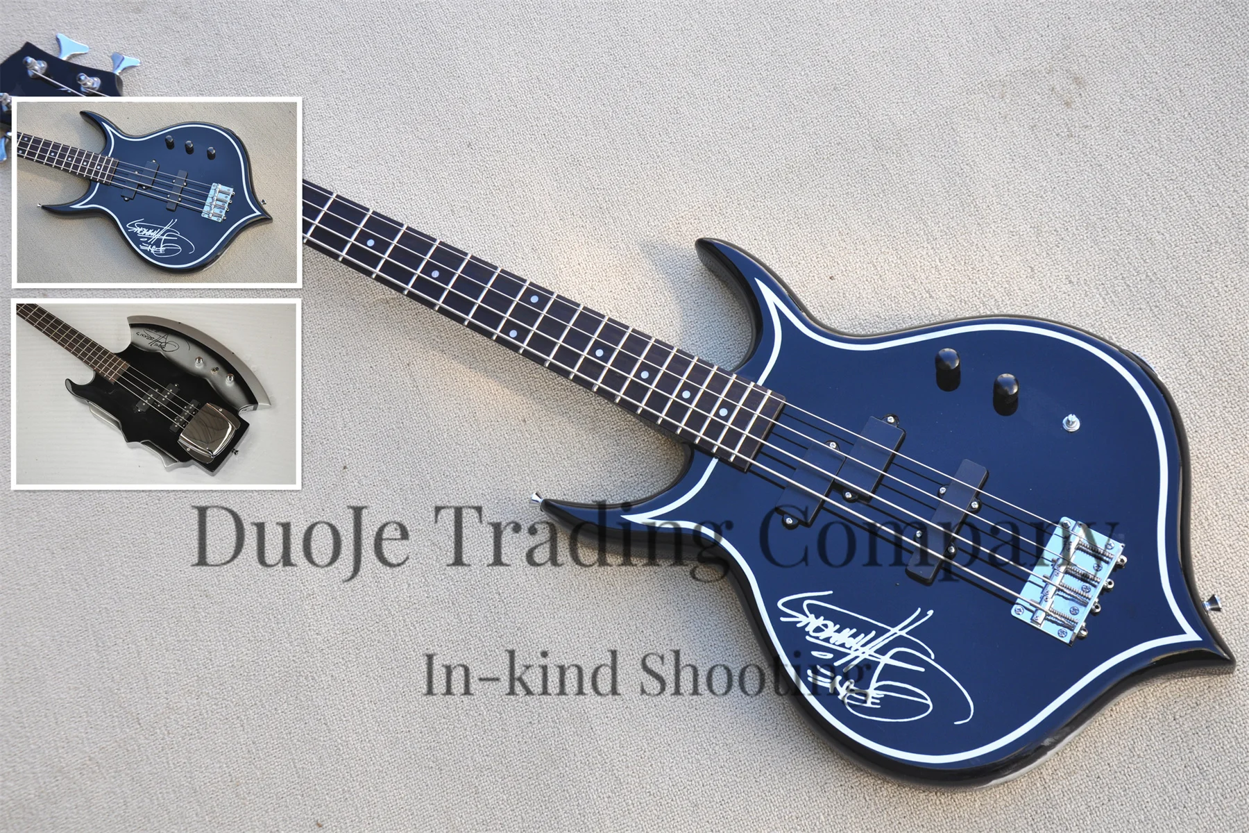 

Классический черный бас, 4-струнный бас, гриф из палисандра, звукосниматели из нержавеющей стали, фиксированный мост, кленовый гриф, хромированная фурнитура