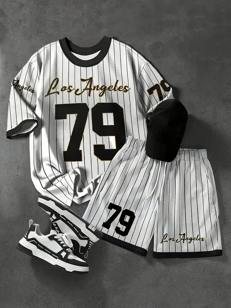 

The 2025 summer new men's set features street fashion casual comfort softness breathability and 3D digital pattern printing