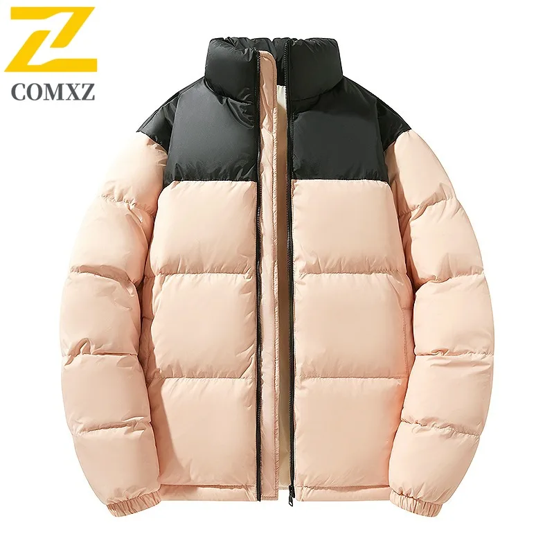 COMXZ Snow Skiing Luxury Mens Down Jacket Fashion Stand Collar Thickened Warm Parka Street Style Lightweight Winter Clothing