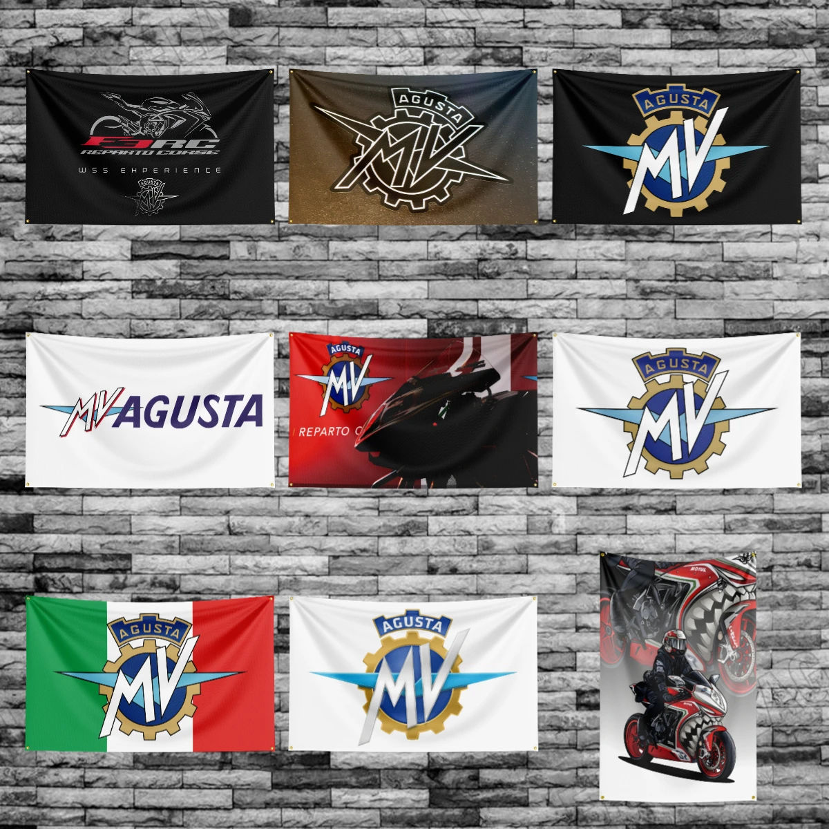 90 x150cm MV AgustaS Motorcycle Flag Polyester Printed Banner For Decor