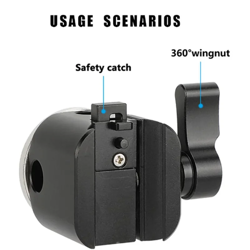 كفاءة لمشبك الناتو إلى محول ARRI Rosette لـ DJI RS 2 ، RSC 2 ، RS 3 & RS 3 Pro ملحقات كاميرا مثبت أفقي