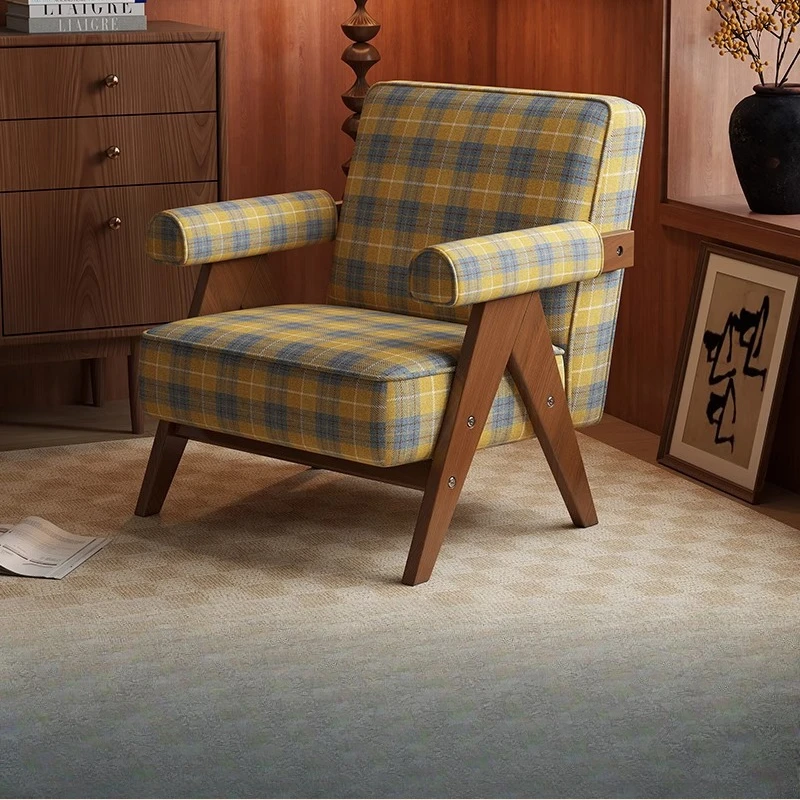 كراسي غرفة المعيشة لغرفة النوم الكسولة، حديقة خشبية، كراسي غرفة المعيشة المريحة، صالون فردي، أثاث منزلي لصالون Fauteuil #3