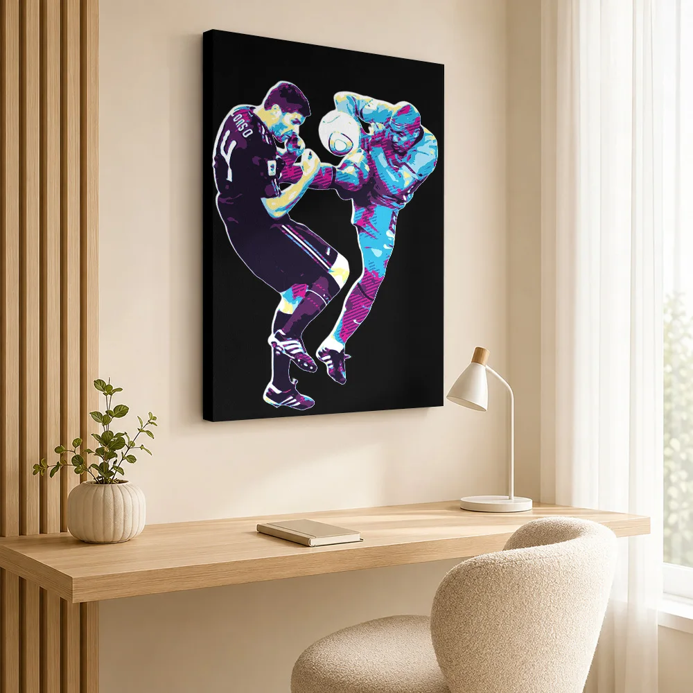 Son Heung-Min Soccer Tribute Canvas Painting Poster Bold Style Canvas Wall Art With Customized Photo For Home Gym Ideal Fan Gift
