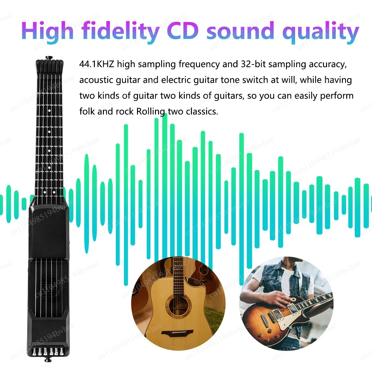 Cute Mini Portable Smart Electric Guitar Digital Practice Beginner's Guide Small Guitar Suitable for Beginners Gift