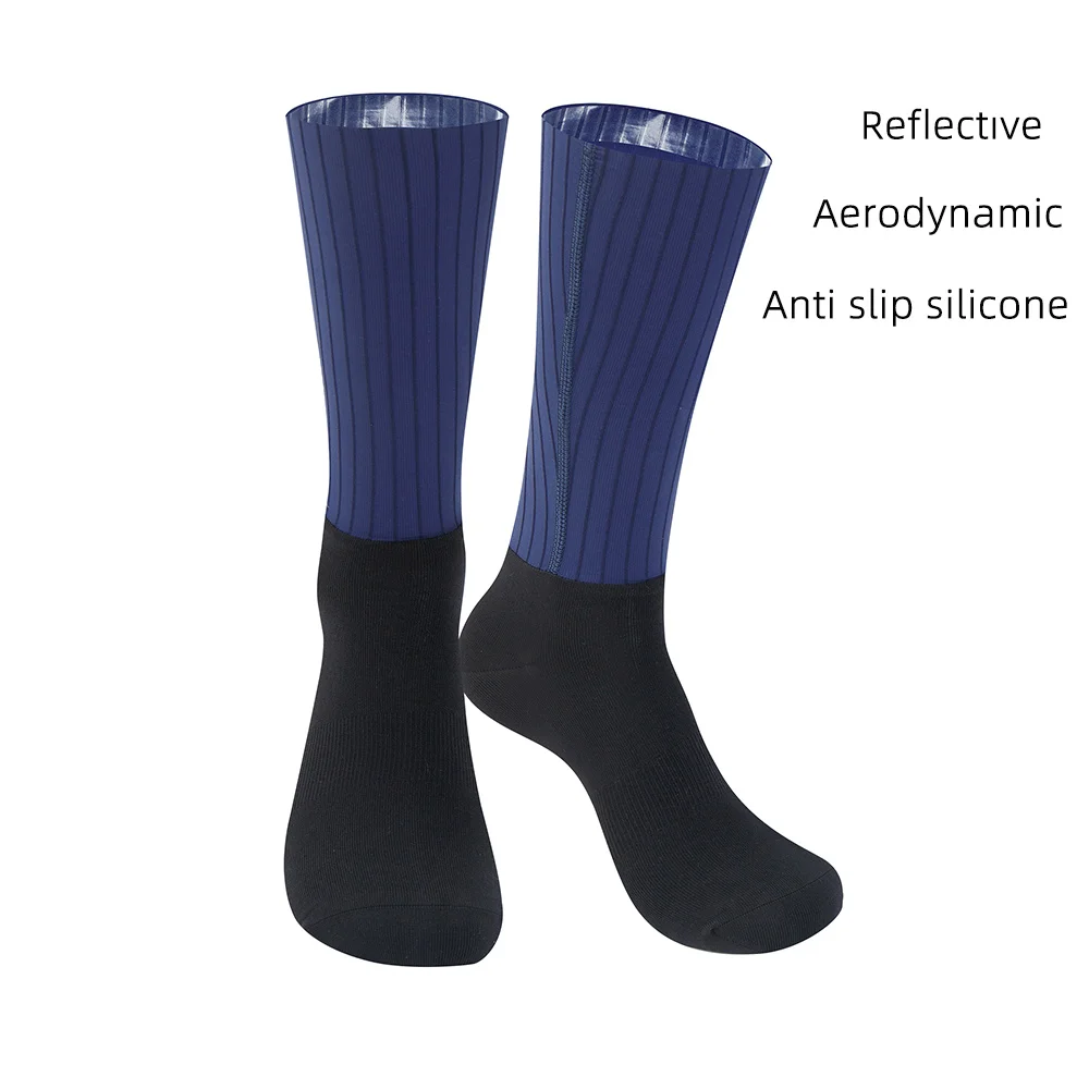 YKYWBIKE Radfahren Aero Socken Anti Slip Silikon Sommer Männer Frauen Whiteline Fahrrad Sport Laufen Fahrrad Socken Calcetines Ciclismo