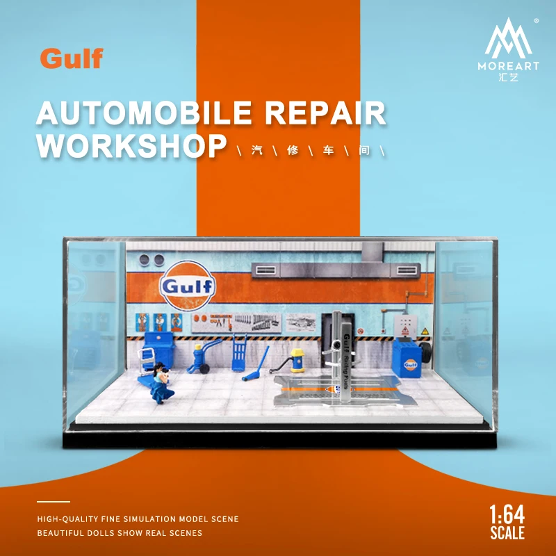 TimeMicro&MoreArt 1:64 Auto Repair Workshop Theme Simulation Scene Model