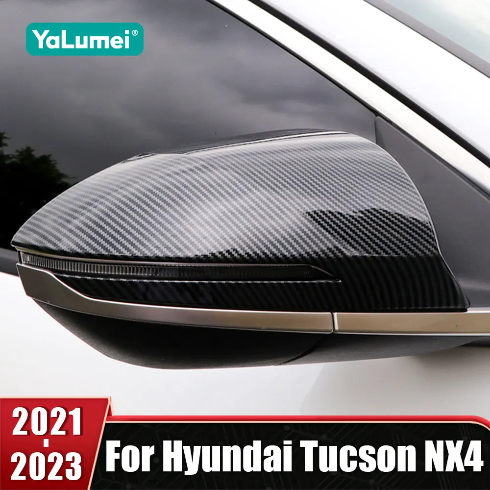 

For Hyundai Tucson NX4 2021 2022 2023 Tucson Hybrid N Line ABS Car Rearview Mirror Cover Cap Wing Side Mirror Shell Accessories