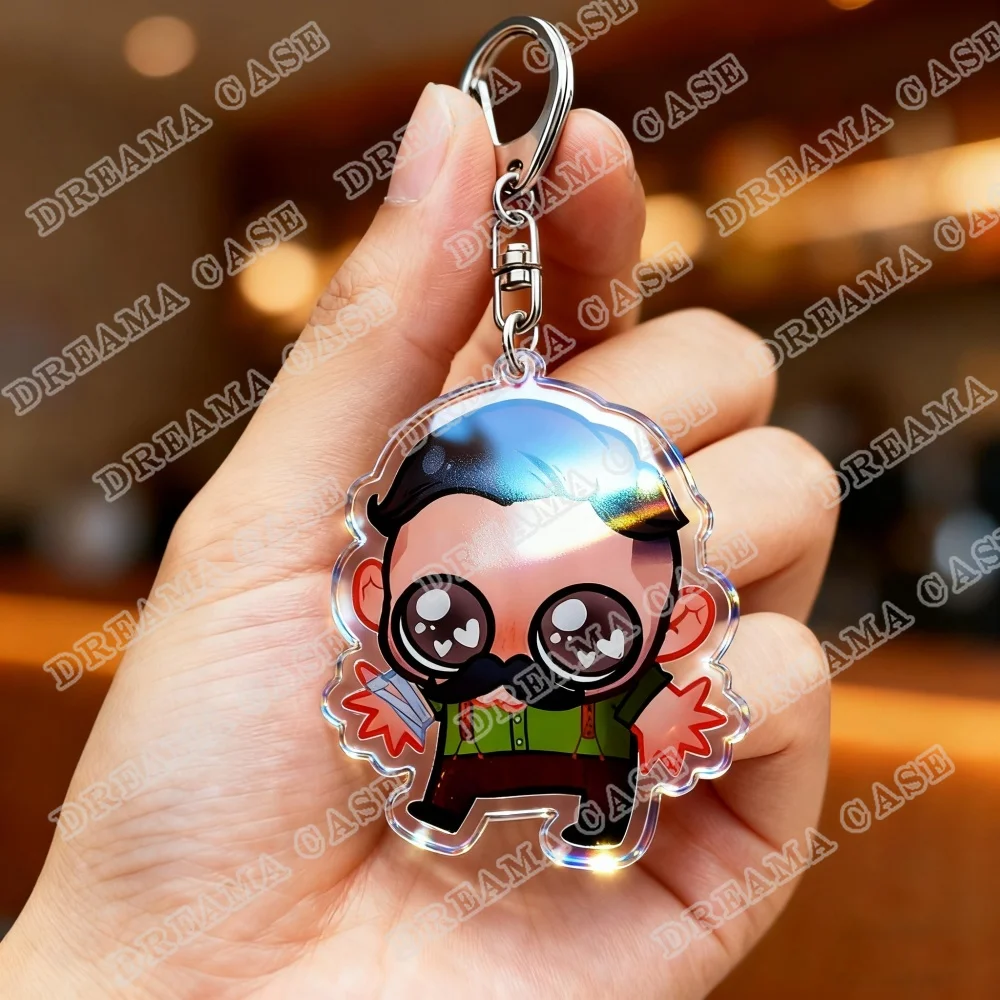 سلسلة مفاتيح لعبة كرتونية للإكسسوارات Mecha Man Blonde Blazer Robert Robertson Keyring Jewelry هدايا لمحبي الألعاب #3