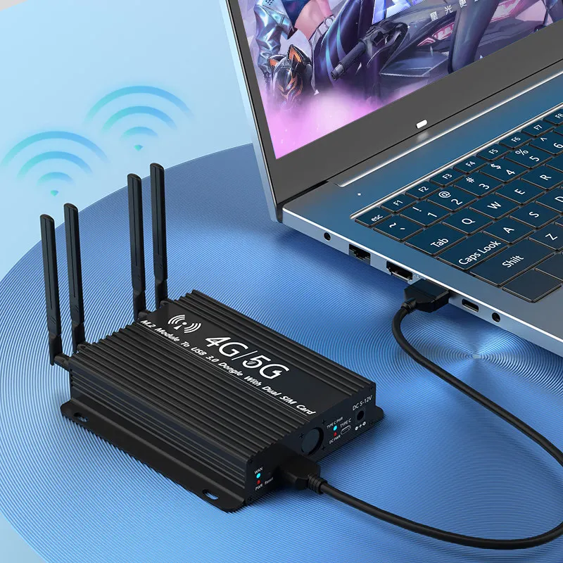 4 Antenna M.2 Key B to USB 3.0 Converter Card, M2 B Key Adapter for 3G/4G/5G Wireless Module
