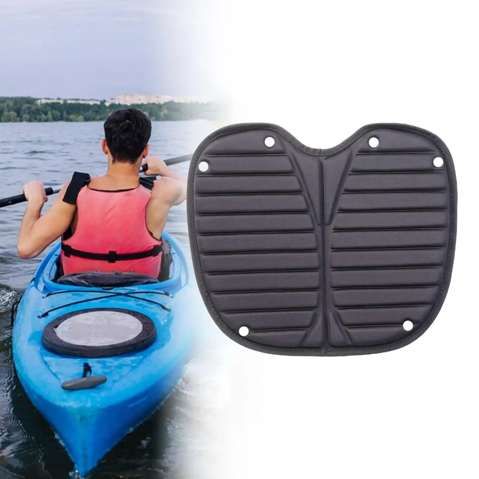 

Подушка для сиденья для каяка, аксессуар для каяка, подушка для каякинговой лодки, мягкая водонепроницаемая подушка для каяка для пешего туризма, каноэ, кемпинга, рыбалки, лодки, пляжа