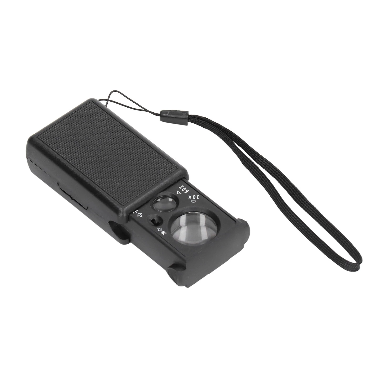 Slide Out Jewelers Loupe 30X 60X Optical Glass Lens Magnifying Glasses with LED Llight Money Detector Lamp for Appraisal
