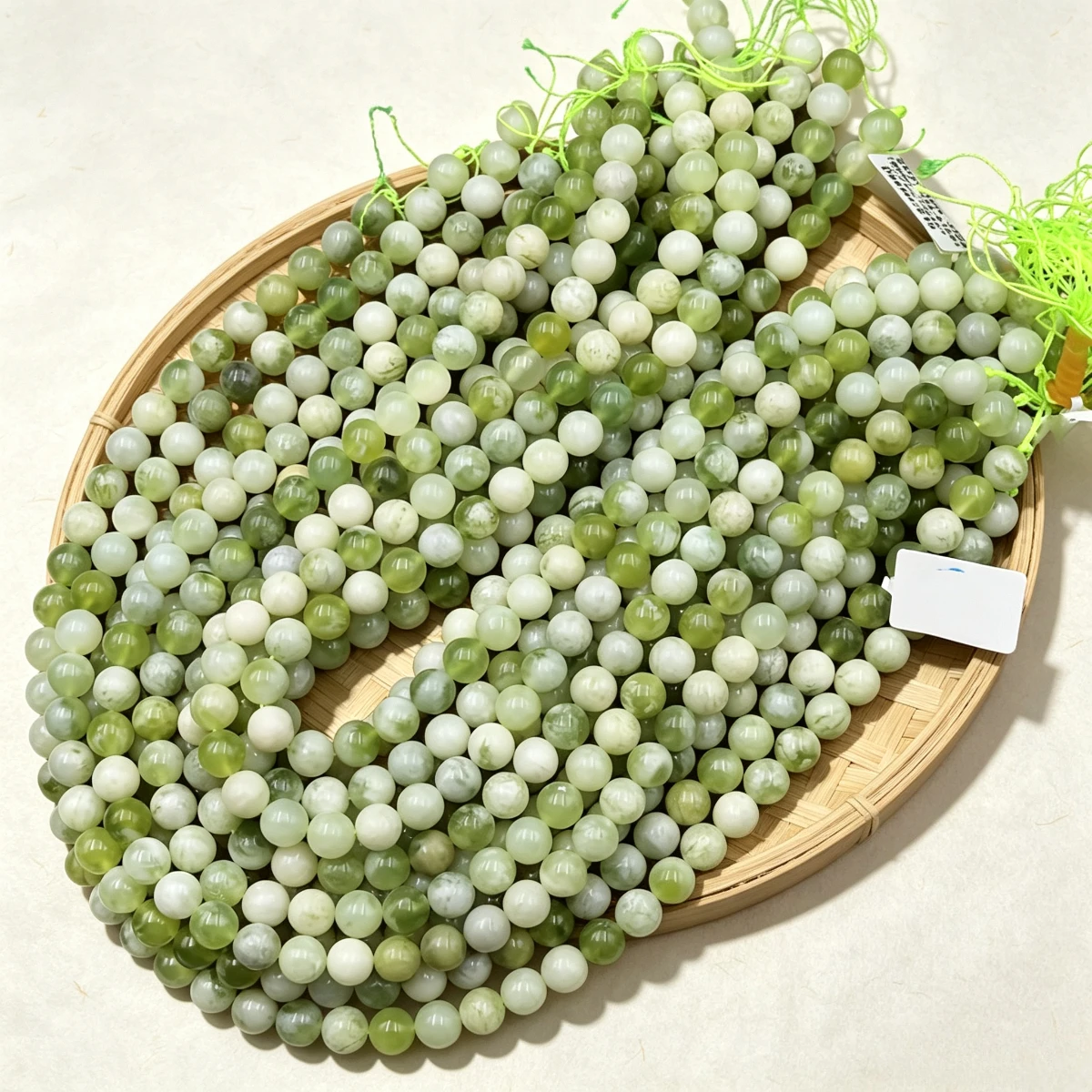Naturstein Traubenserpentinen-Jade Lose Runde Perlen Xiuyan-Jade 4 6 8 10mm für Schmuckherstellung DIY Halskette Armband Zubehör – Detail 4