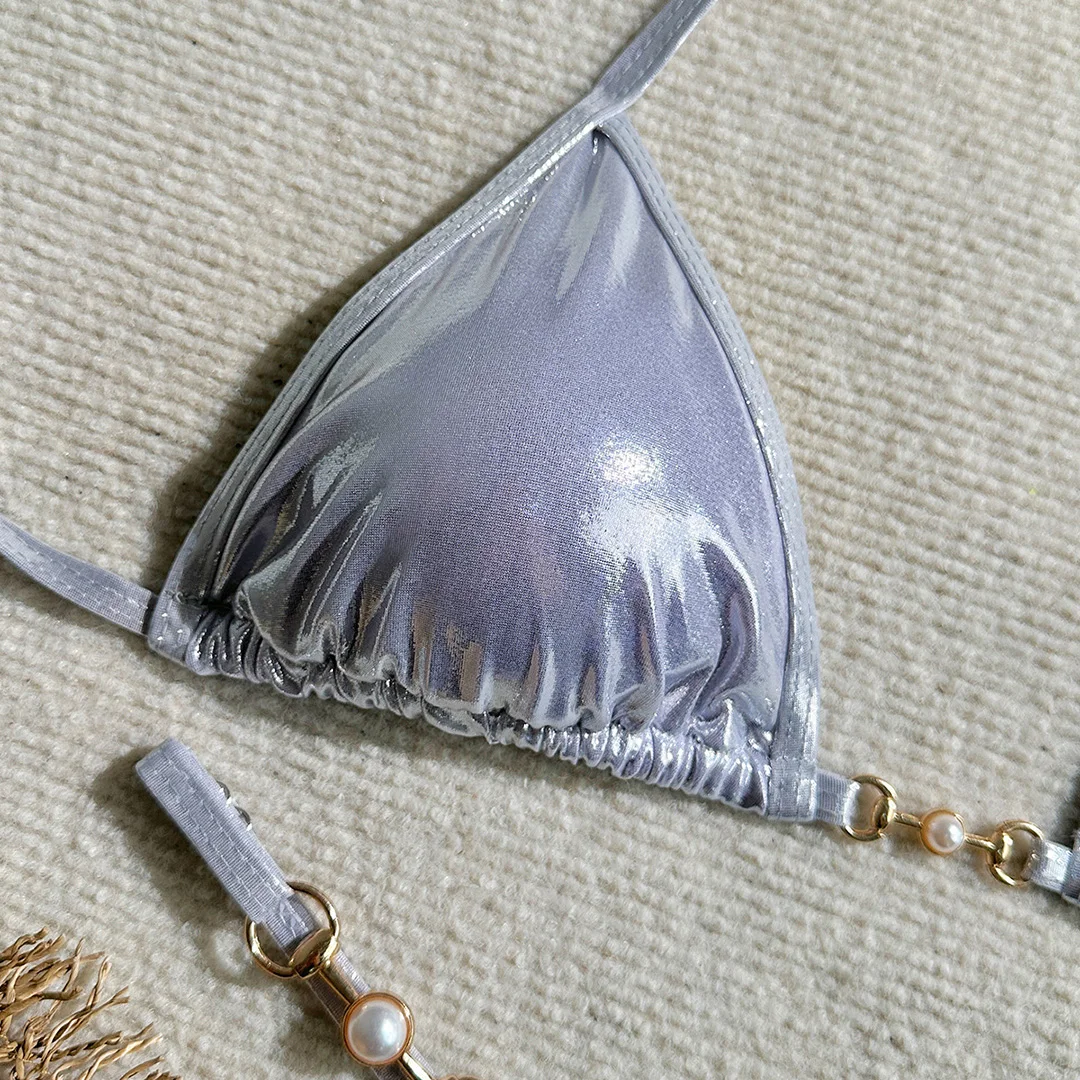PU-Kunstleder-Neckholder-Mini-Tanga-Bikini Damen-Badebekleidung Zweiteiliger Bikini-Set Badeanzug Schwimmanzug V5206W – Detail 28