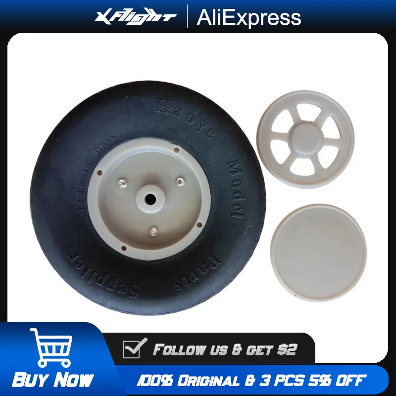 

XFlight 2PCs RC Aircraft Wheels 2"/2.75"/4"/5" Scale Rubber Tires (Hollow) | Plastic Hub | Lightweight Model Accessories