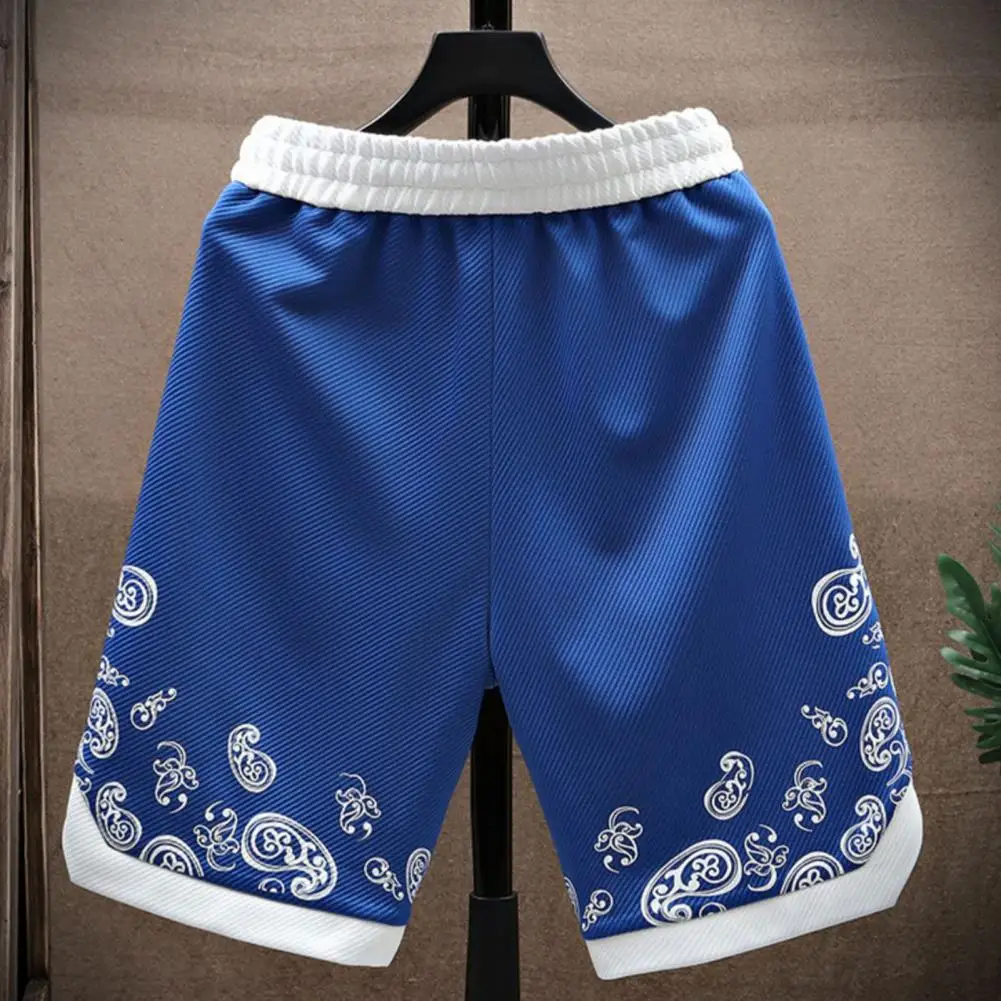 

Спортивные шорты с эластичной талией, баскетбольные шорты в китайском стиле с принтом, с эластичным шнурком на талии, для мужчин, для улицы