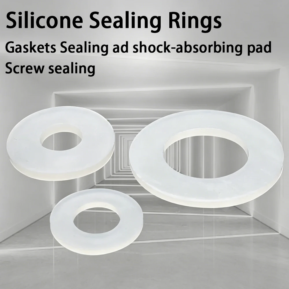 30PCS Silicon Rubber Flat Gasket O-Ring Seal Washer Ring Plumbing Faucet Washer Sealing Ring Soft
