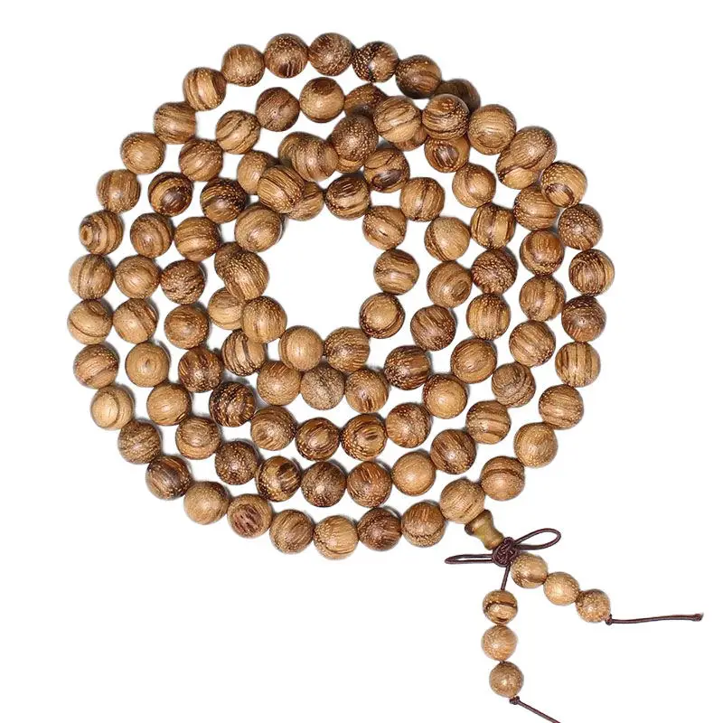 108 Beads 10MM Vietnamese Agarwood Buddhist Prayer Bracelet Necklace Mala for Meditation & Counting Gifts