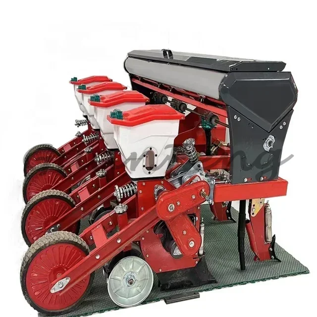 4-Row Mini Agricultural No-Till Seeder, Tractor Mounted Precision Planter for Corn, Soybean & Sorghum Sowing