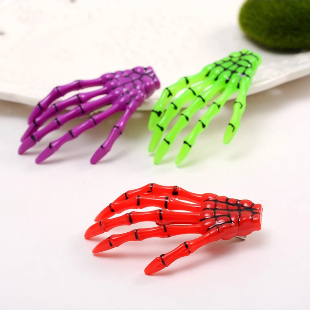 

10 Pcs Clips for Hair Hand Bone Claw Women Pin Fluorescence Hairpin Miss
