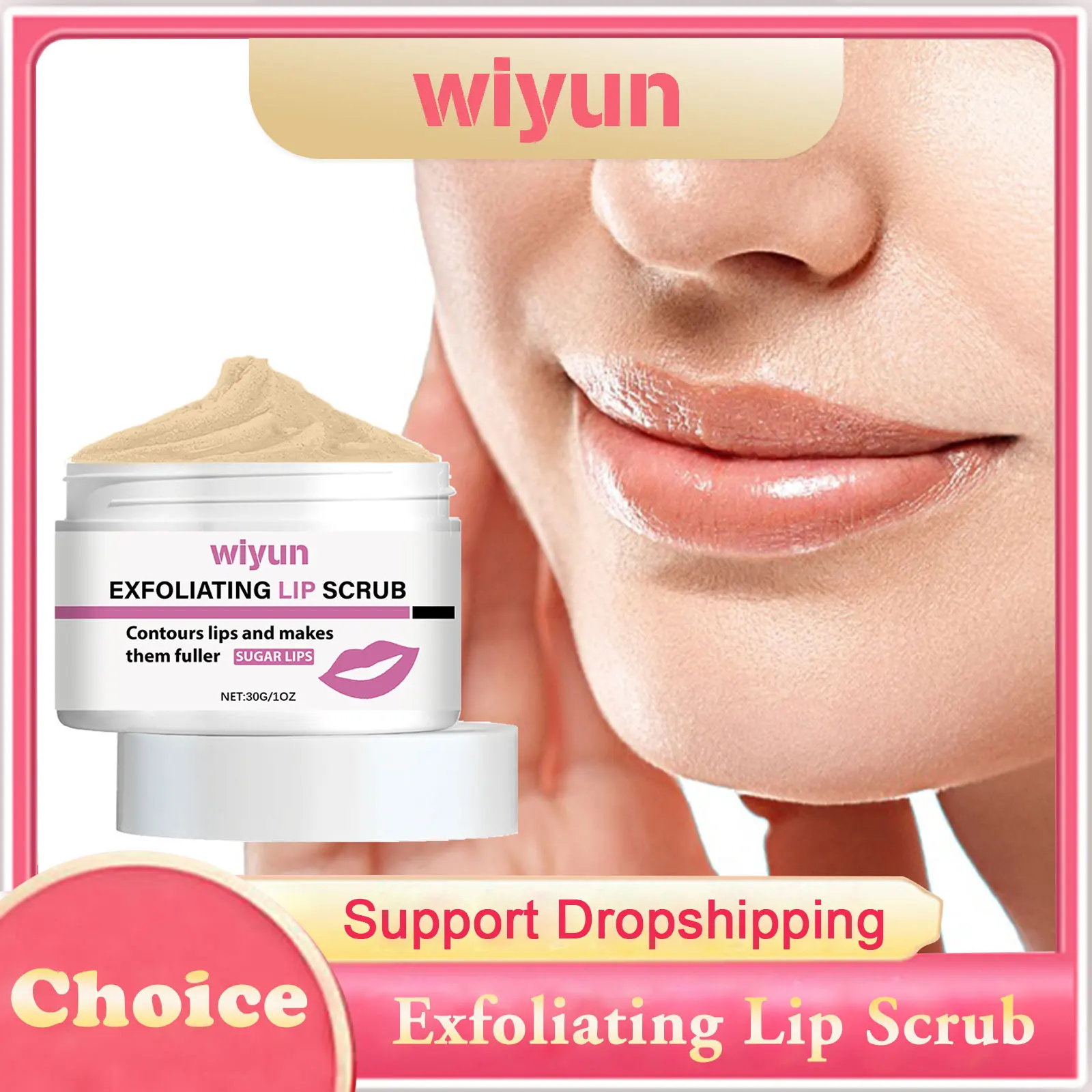 

Exfoliating Lip Scrub Improving Lip Fine Lines Gently Remove Dead Skin Smooth Brighten Lip Long Lasting Moisturizing Lip Scrub