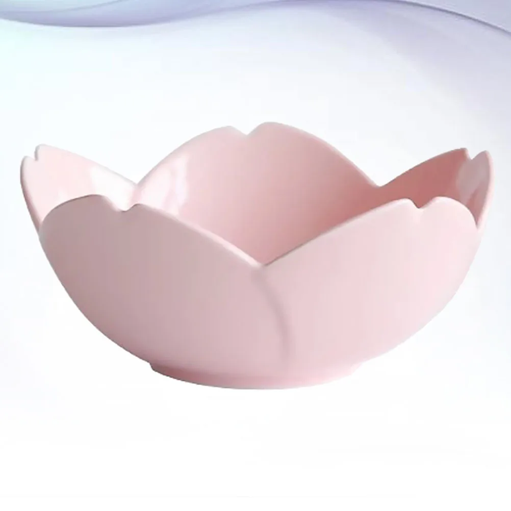 

1Pcs 6inches Creative Ceramic Tableware Japanese Style Flower Shaped Bowls Safe to Use for Snacks Salad Fruit Retro Pink
