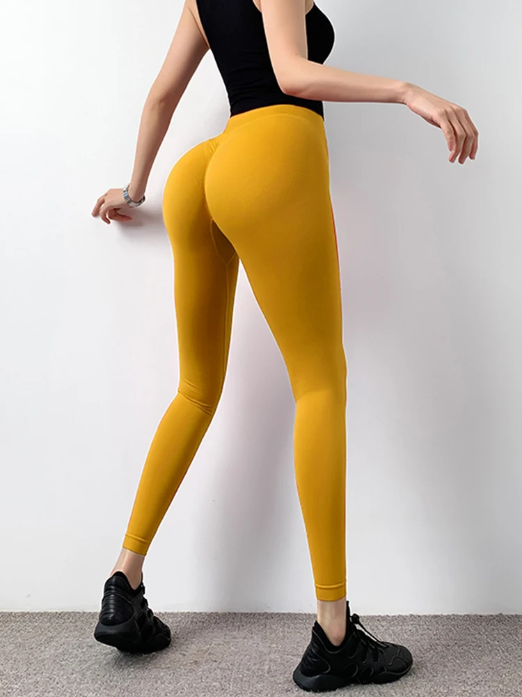 Seamless Gym Push Up Leggins Woman Activewear Solid Color High Waist Mallas Sport Leggins