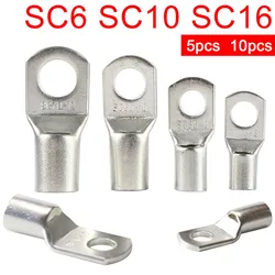 5/10pcs Terminal Crimp SC6 SC10 SC16 SC Wire Nose Lugs Ring Battery Cable Bolt Hole Connector Lugs Screw M5 M6 M8 M10 M12