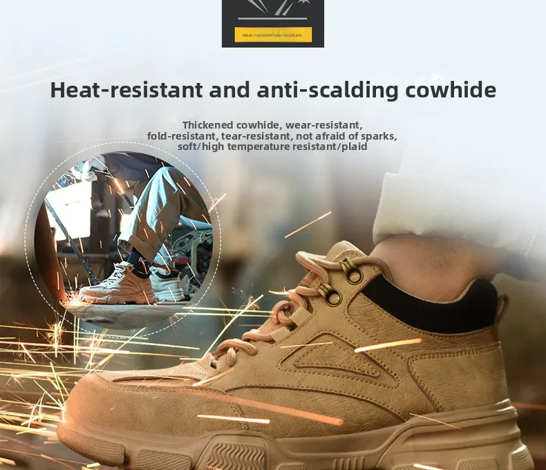 أحذية رياضية للعمل للرجال والنساء، أحذية أمان بغطاء صلب لأصبع القدم، مقاومة للثقب، أحذية أمان مضادة للسحق، مقاومة للماء #5