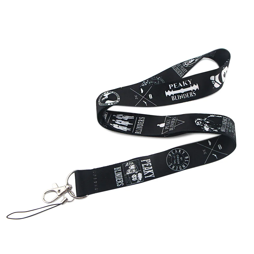 클래식 게임 Peaky Blinders 매는 밧줄 쥬얼리 액세서리 애니메이션 그림 배지 인쇄 넥 스트랩 휴대 전화 키 홀더 선물