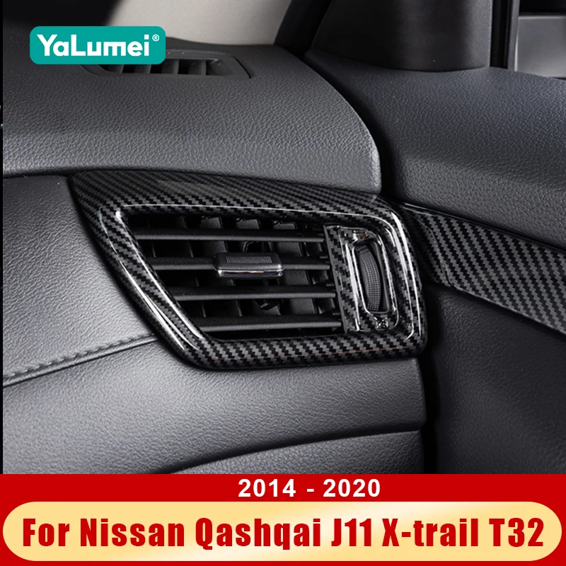 For Nissan Qashqai J11 X-trail Xtrail T32 2014-2017 02018 2019 2020 Car Dashboard Air Conditioning Vent Outlet Cover Accessories