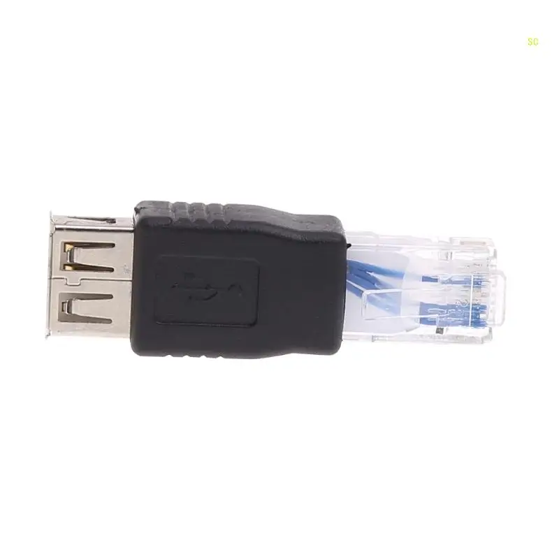 1แพ็คUSB 2.0หญิงLAN RJ45ชายคริสตัลEthernet 10M/100Mbอะแดปเตอร์เครือข่ายDropshipping
