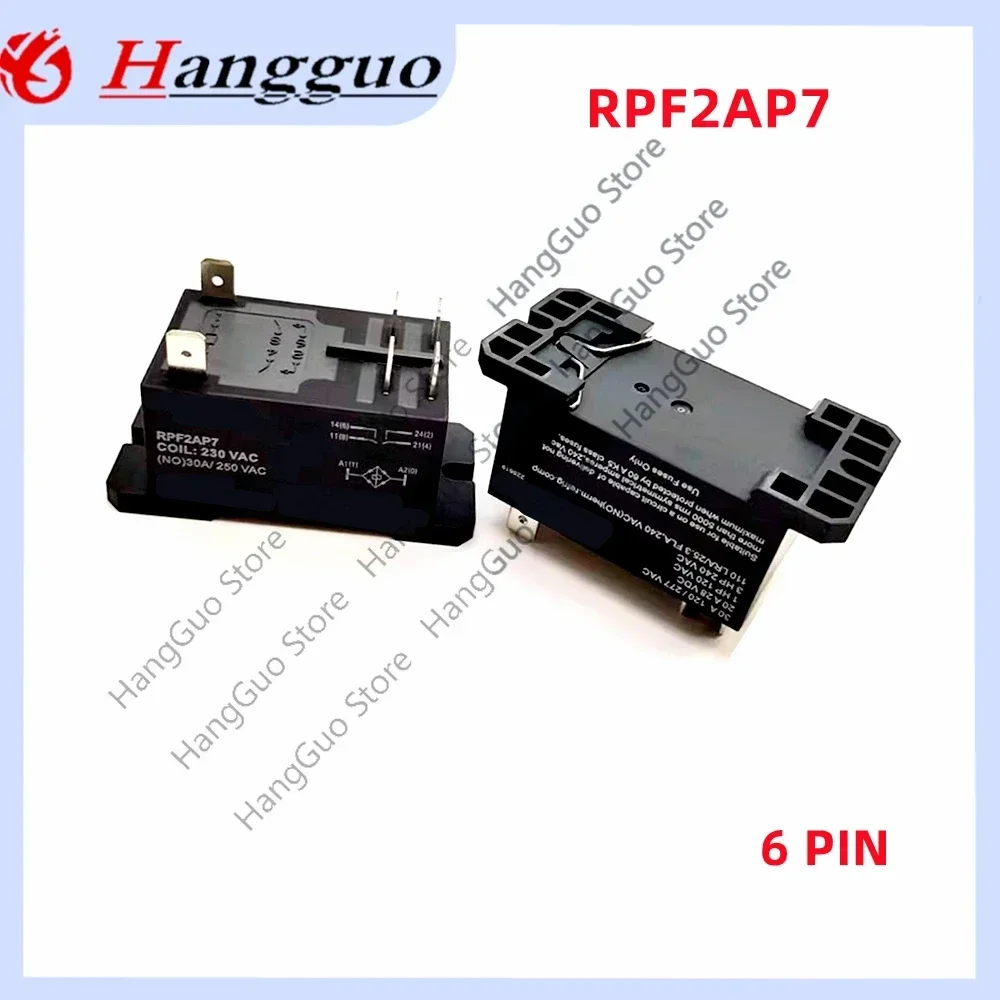 Original RPF2AP7 6pin 230VAC 30A  PIN6 Relay