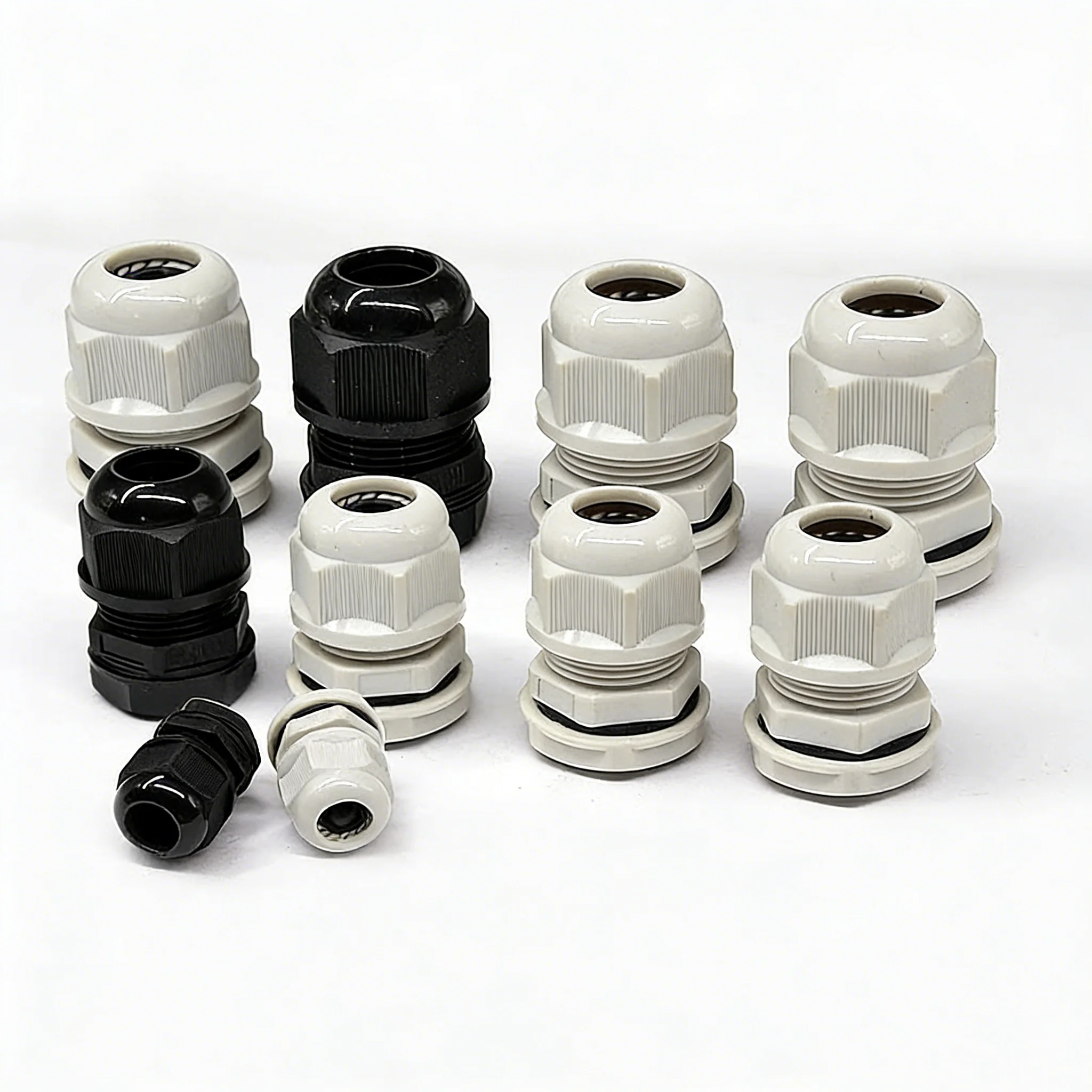 10 Pcs UL Cable Entry Gland M8 M10 M12 M16 M18 M20 IP68 Cable Gland Joint Connector Nylon PA66 Wire Glanding