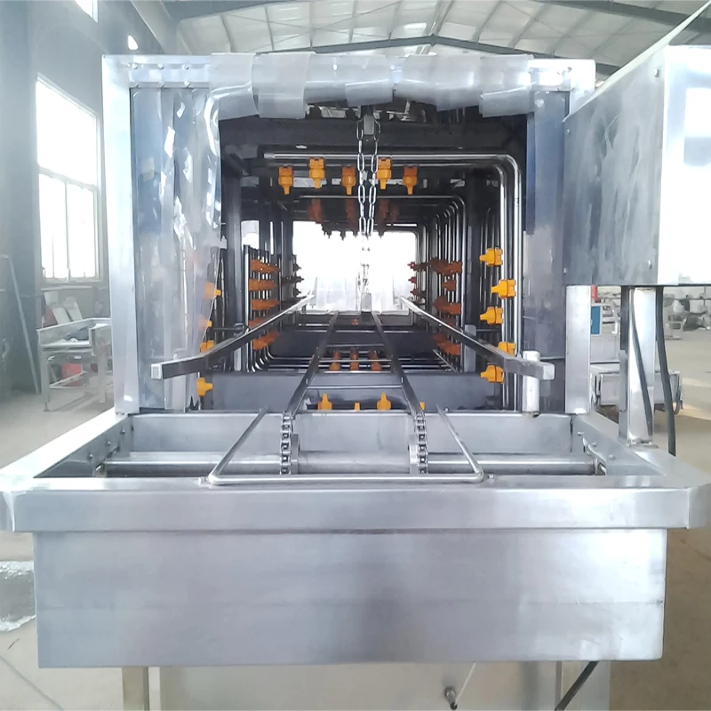 Automatic Industrial Plastic Crate Basket Washing Machine / High Pressure Food Tray Washer with Water Recycling System