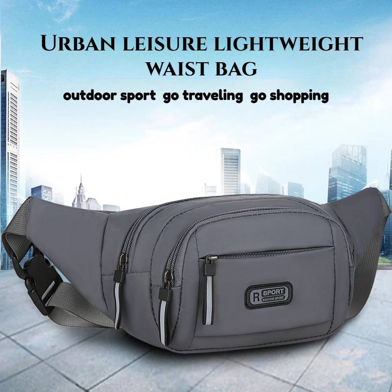 Multi-Functional Waistpackเอวแพ็คกระเป๋ามือถือWaistpackผู้ชายกีฬากลางแจ้งกระเป๋าหน้าอกป้องกันการโจรกรรมบางCrossbodyกระเป๋า