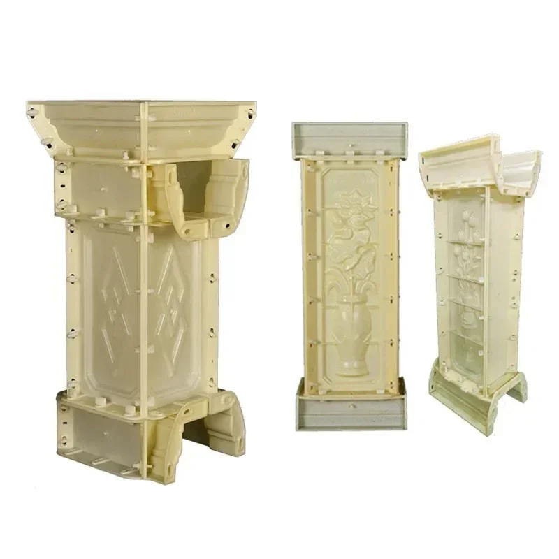 For European Roman Column Mold Villa Line Handrail Balcony Guardrail Cast-in-place Vase Column Cement Railing Mold Outdoor Mold