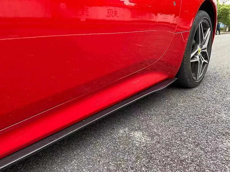 Tablero de extensión de falda de parachoques lateral de coche de fibra de carbono para automóvil para 2015 California