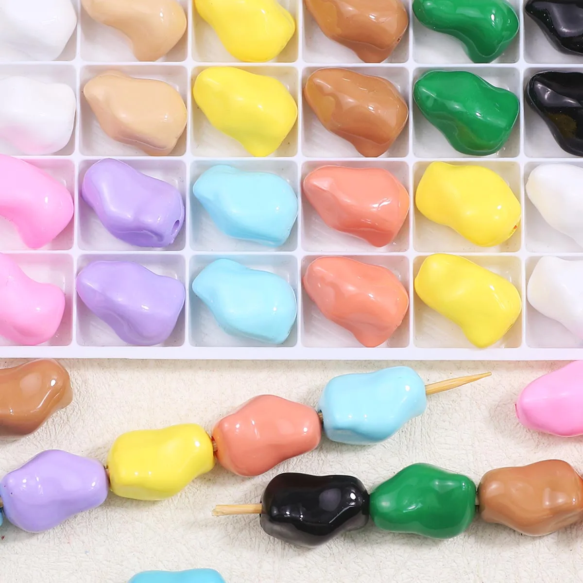 20x13 مللي متر رقائق الاكريليك مختلط الألوان اليدوية DIY مناسبة لصنع المجوهرات حبة سلاسل فضفاض الخرز اكسسوارات #6